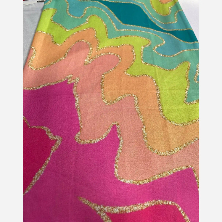 روسری نخ کاستوم طرح درسا قواره بزرگ سی تو دور چرخ دوز مزونی