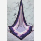 روسری نخ کاستوم طرح یاس قواره بزرگ 140 سانتیمتر چرخ دوز
