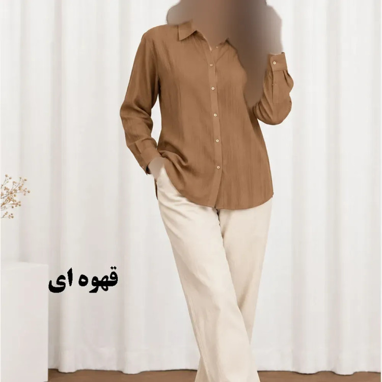شومیز حریر شیشهای دکمهدار زنانه و دخترانه فری سایز مناسب تا سایز 50