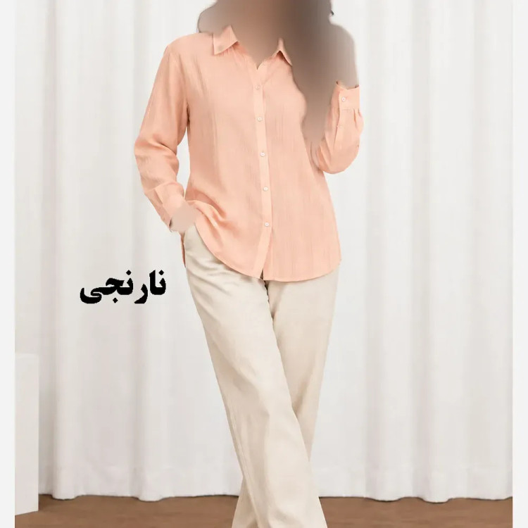 شومیز حریر شیشهای دکمهدار زنانه و دخترانه فری سایز مناسب تا سایز 50