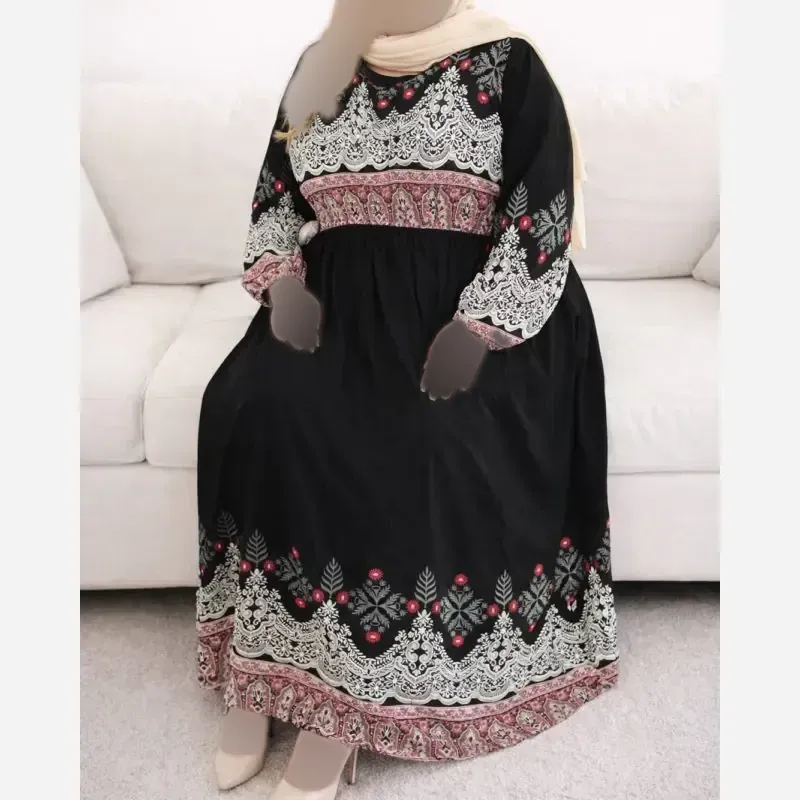 پیراهن ساحلی نخی زنانه مدل بابونه اندونزی بیگ سایز