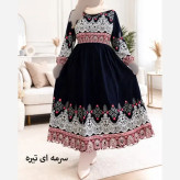 پیراهن ساحلی نخی زنانه مدل بابونه اندونزی بیگ سایز