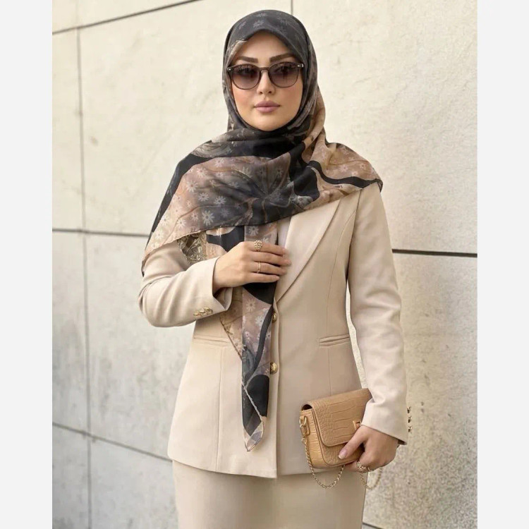 روسری نخ کاستوم طرح شهرزاد سیتو قواره بزرگ 140 سانتیمتر