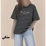تیشرت باکسی رینگی نخ پنبه زنانه و دخترانه فری سایز مناسب تا سایز 50