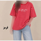 تیشرت باکسی رینگی نخ پنبه زنانه و دخترانه فری سایز مناسب تا سایز 50