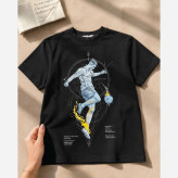 تیشرت پنبه لاکرا طرح رونالدو CR7 اورسایز بچگانه