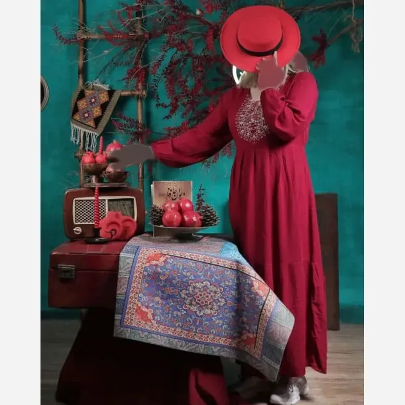 ساحلی نخ اورجینال خنک و سبک بهاره و تابستانه آیدا چاپی فری سایز